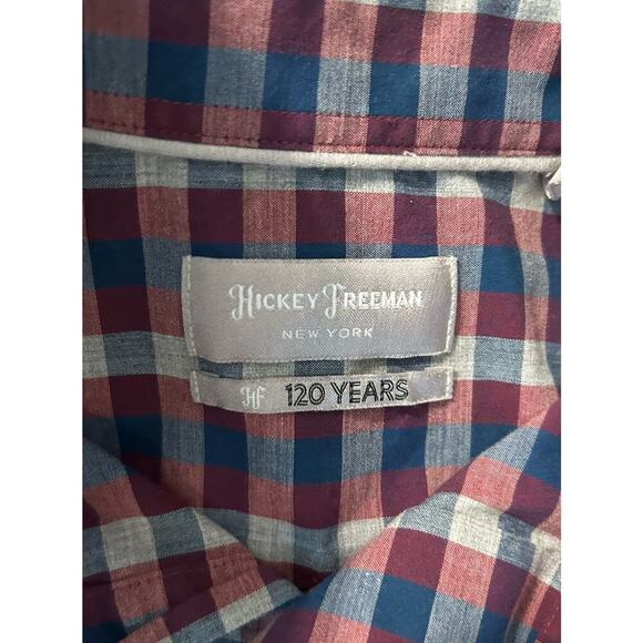 Hickey Freeman Men’s Plaid casual long sleeve button down shirt - Picture 3 of 8